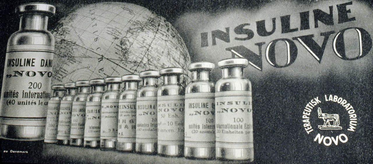 Ινσουλίνη Novo διαφήμιση το 1930.